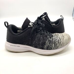 APL Women US 8 black white sneakers athletic laceup 1220XC Techloom Pro W